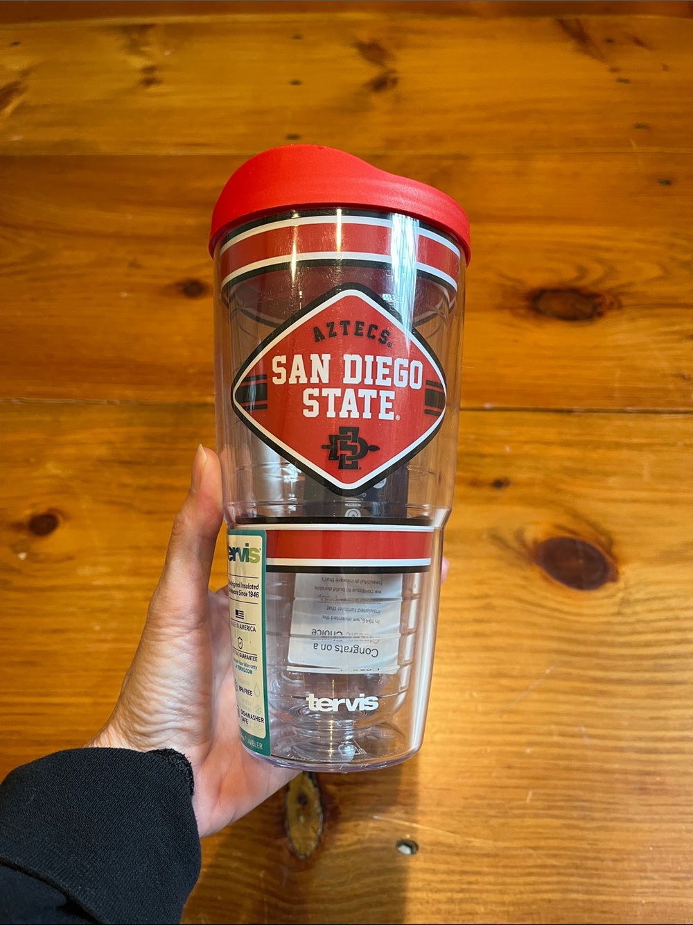 New! TERVIS San Diego State University Aztecs Red Travel Tumbler w/ Lid SDSU